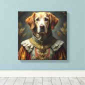 Personalisiertes Dog-Portrait: Ihr Hund als Ritter Leinwanddruck (Insitu (Holzboden))