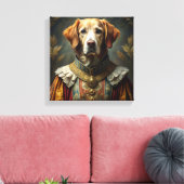 Personalisiertes Dog-Portrait: Ihr Hund als Ritter Leinwanddruck (Insitu (Wohnzimmer))