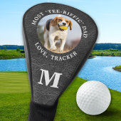 Personalisiertes DOG VATER Foto Leder Monogramm Golf Headcover