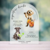 Personalisiertes Dog Wedding Bar Drink Menü Acrylschild (Neutral)