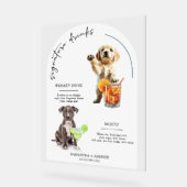 Personalisiertes Dog Wedding Bar Drink Menü Acrylschild (Winkel)