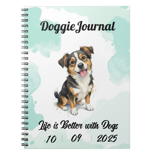 Personalisiertes Doggie Journal - Benutzerdefinier Notizblock (Vorderseite)
