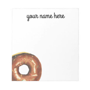 Personalisiertes Donut-Notizbuch Notizblock
