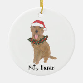 Personalisiertes Doodle (Roter Golden Apricot) Keramik Ornament
