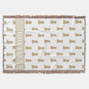 Personalisiertes Doodle (Rotes Aprikosen-Gold) Decke