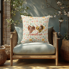 Personalisiertes Doppelherz Foto Kissen Kawaii Zur