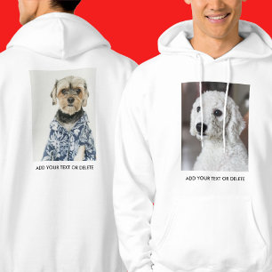 Personalisiertes doppelseitiges Foto-Text Hoodie