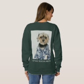 Personalisiertes doppelseitiges Foto-Text Sweatshirt (Schwarz voll)