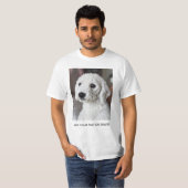 Personalisiertes doppelseitiges Foto-Text Weiß T-Shirt (Vorne ganz)