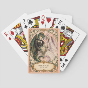 Personalisiertes Drachen Braut und Bräutigam Hochz Spielkarten