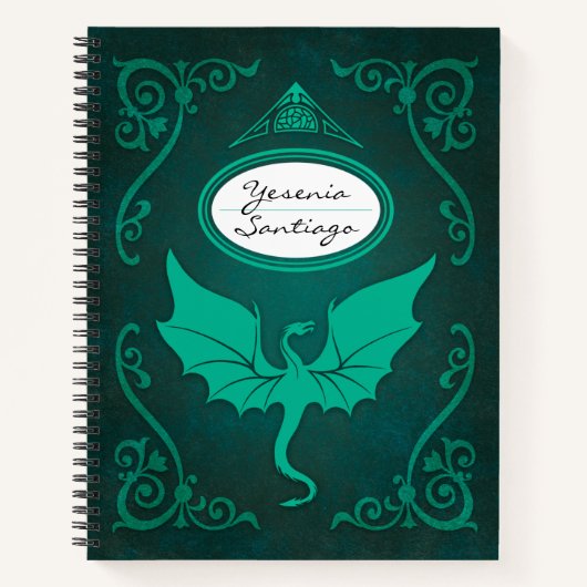 Personalisiertes Drachenheft Notizblock (Vorderseite)