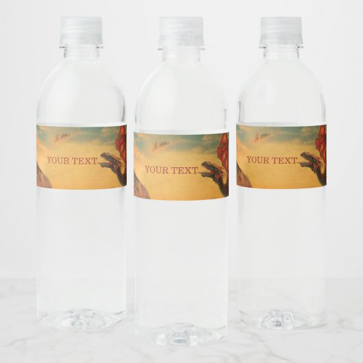 Personalisiertes Drachenwasser Wasserflaschenetikett (Flaschen)
