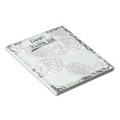 Personalisiertes Drehbuch (Minze/Kohle) Notizblock (angewinkelt)