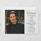 Personalisiertes Drehen 40 kundenspezifisches Foto Einladung (Vorderseite)