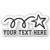 Personalisiertes Drehstar-Vinyl Aufkleber (Vorderseite)