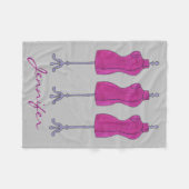 Personalisiertes Dressform Modedesign Mannequin Fleecedecke (Vorderseite (Horizontal))