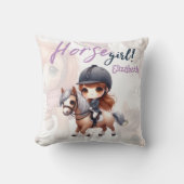 Personalisiertes Dressurreiter Pferdchen Kissen (Vorderseite)