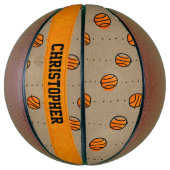 Personalisiertes Dribbling Basketball Muster (Vertikal)