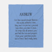 Personalisiertes Druckgebet in jeder Farbe Fleecedecke (Vorderseite)