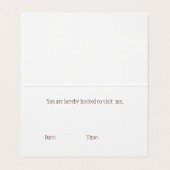 Personalisiertes Druckspieldatum in rosa Streifen Visitenkarten (Innenseite Aufgefaltet)