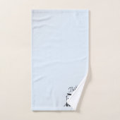 Personalisiertes Drums Music Design Blau Badhandtuch Set (Handtuch)