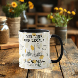 Personalisiertes Dubai Memory - Line Art Sehenswür Tasse