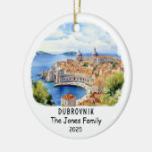 Personalisiertes Dubrovnik-Ornament, Kroatien Keramik Ornament (Links)