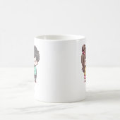 Personalisiertes Dumpling-Paar im Chibi-Stil Kaffeetasse (Mittel)