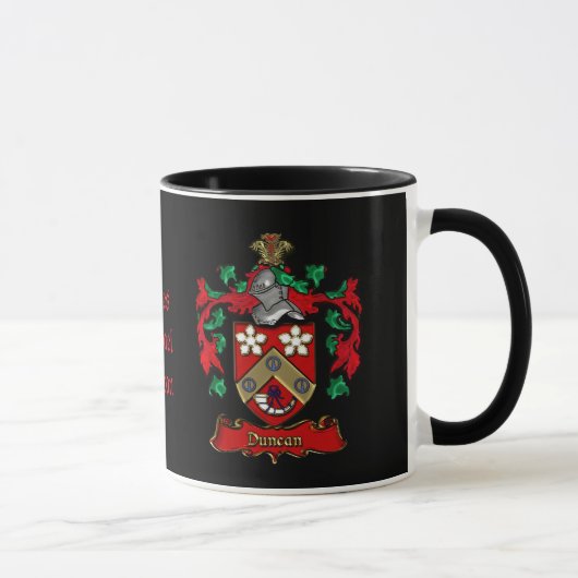 Personalisiertes Duncan-Familien-Wappen Tasse (Rechts)