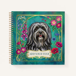 Personalisiertes dunkelgraues Lhasa-Apso-Notizbuch Notizblock