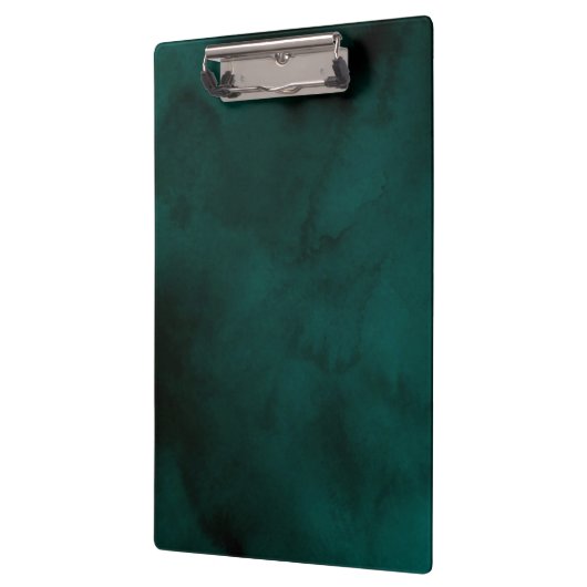 Personalisiertes dunkelgrünes Aquarellmonogramm Klemmbrett (Links)