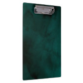 Personalisiertes dunkelgrünes Aquarellmonogramm Klemmbrett (Rechts)