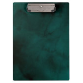 Personalisiertes dunkelgrünes Aquarellmonogramm Klemmbrett (Vorderseite)