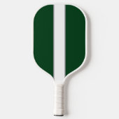 Personalisiertes dunkelwaldgrünes Monogramm Pickleball Schläger (Rückseite)