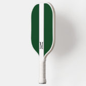 Personalisiertes dunkelwaldgrünes Monogramm Pickleball Schläger (Links)