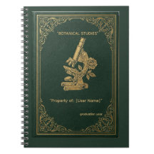 Personalisiertes Dunkles Akademie-Mikroskop & Rose