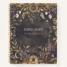 Personalisiertes dunkles botanisches Hexen-Studien