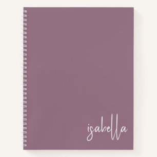 Personalisiertes Dusty Lilac Spiral Notizbuch