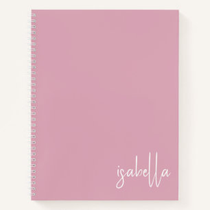 Personalisiertes Dusty Pink Spiral Notebook Notizblock