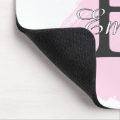 Personalisiertes Dusty Rose Monogramm-Mauspad Mousepad (Ecke)