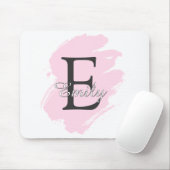 Personalisiertes Dusty Rose Monogramm-Mauspad Mousepad (Mit Mouse)