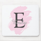 Personalisiertes Dusty Rose Monogramm-Mauspad Mousepad (Vorne)