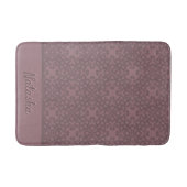 Personalisiertes Dusty-Rose-Muster Badematte (Vorderseite)