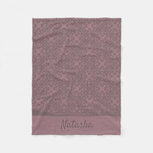 Personalisiertes Dusty-Rose-Muster Fleecedecke