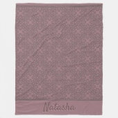 Personalisiertes Dusty-Rose-Muster Fleecedecke (Vorderseite)