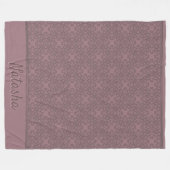 Personalisiertes Dusty-Rose-Muster Fleecedecke (Vorderseite (Horizontal))