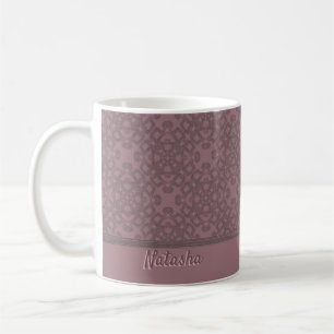 Personalisiertes Dusty-Rose-Muster Kaffeetasse
