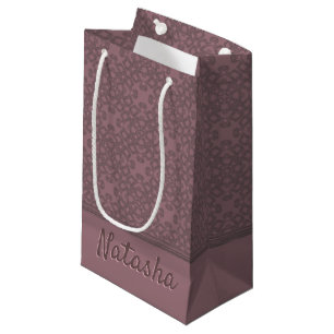 Personalisiertes Dusty-Rose-Muster Kleine Geschenktüte