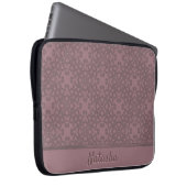 Personalisiertes Dusty-Rose-Muster Laptopschutzhülle (Vorne Rechts)