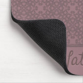 Personalisiertes Dusty-Rose-Muster Mousepad (Ecke)